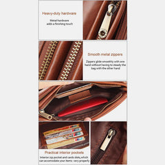 Vintage Multi - Carry Genuine Leather Sling Bag – Versatile Crossbody, Waist, and Sling Bag for Men and Women - VOTVO