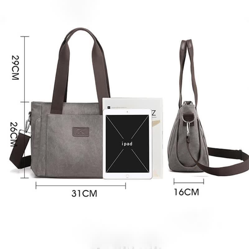 Women's Canvas Tote Shoulder Handbag – Casual Crossbody Purse Work Bag - VOTVO