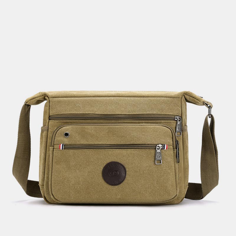 Vintage Canvas Messenger Bag – Large Capacity Shoulder Bag for Daily Use - VOTVO
