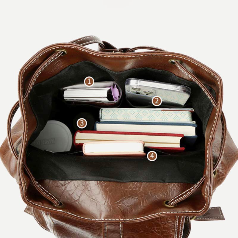 Vegan Leather Backpack for Women – Vintage Casual Daypack Purse for Ladies & Girls - VOTVO