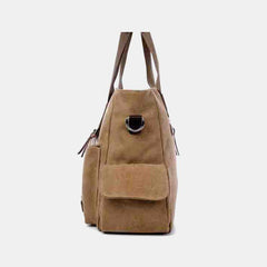 Lässige Canvas-Laptoptasche für Damen und Herren – Arbeitshandtasche mit verstellbarem Riemen
