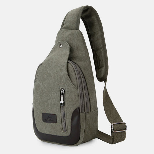 Canvas-Umhängetasche für Herren – Tagesrucksack für Outdoor-Reisen und Camping