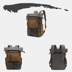 Vintage Canvas Backpack | Travel Laptop Backpack for Men & Women | School & College Backpack