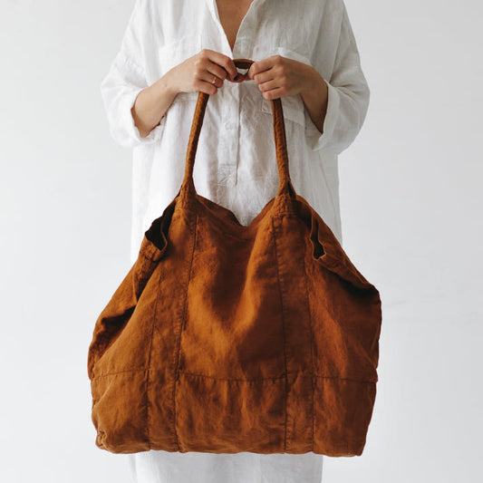 Vintage Canvas Tote Leinen Lässige Reise- und Einkaufstasche für Damen