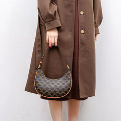 Retro Mini Dumpling Shoulder Bag – Classic PU Leather Clutch Handbag with Zipper Closure