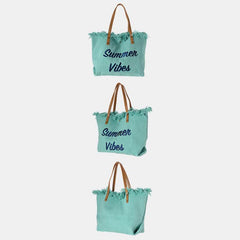 Canvas-Einkaufstasche – extra große Sommer-Schulterhandtasche