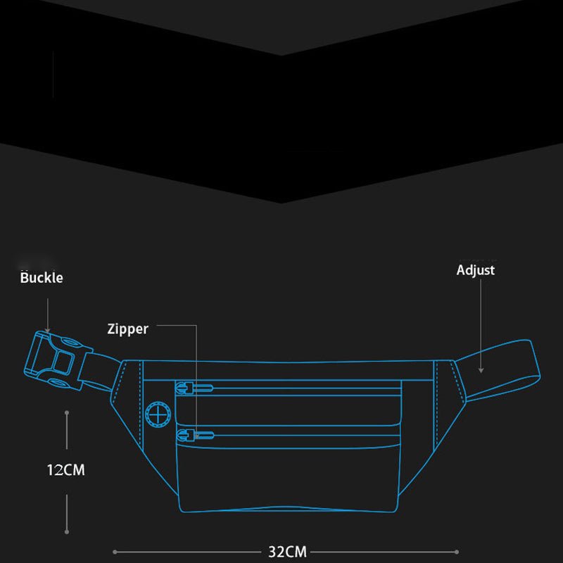 Waterproof Waist Bag for Men & Women – Large Chest Sling Bag with Adjustable Strap - VOTVO