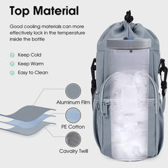 Water Bottle Carrying Case for Outing Sports – Crossbody Canvas Bag - VOTVO