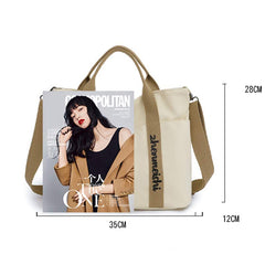Reusable Water-Resistant Canvas Tote Bag – Versatile Crossbody Shoulder Bag