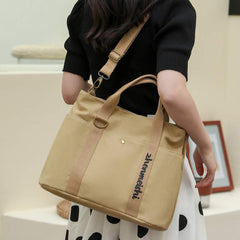 Reusable Water-Resistant Canvas Tote Bag – Versatile Crossbody Shoulder Bag