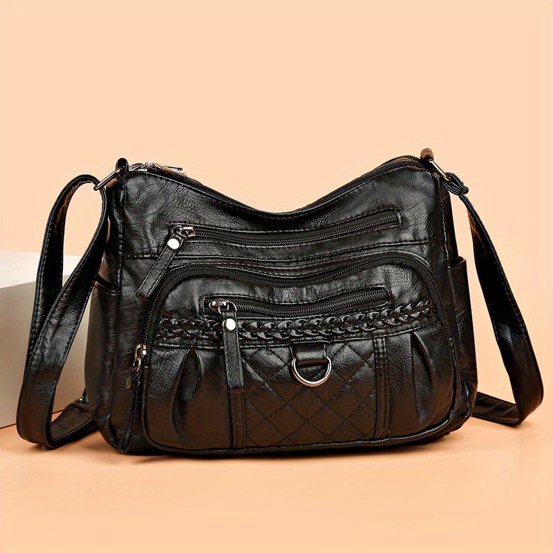 Women's leather bag with multiple pockets - VOTVO