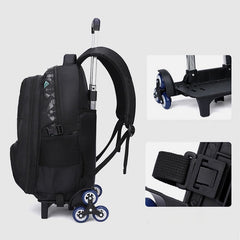 Rolling Wheels Backpack for Teens & Students – Multifunctional Travel Bookbag with Adjustable Straps - VOTVO