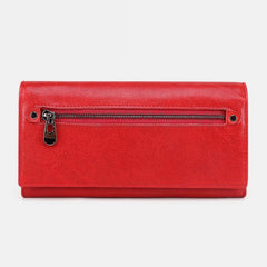 Genuine Leather RFID Vintage Wallet for Women