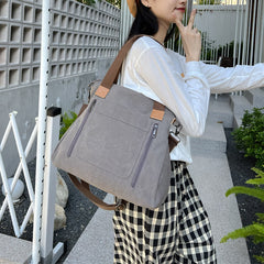 Vintage Leisure Tote Bag for Women – Canvas Crossbody Commuter Shoulder Bag