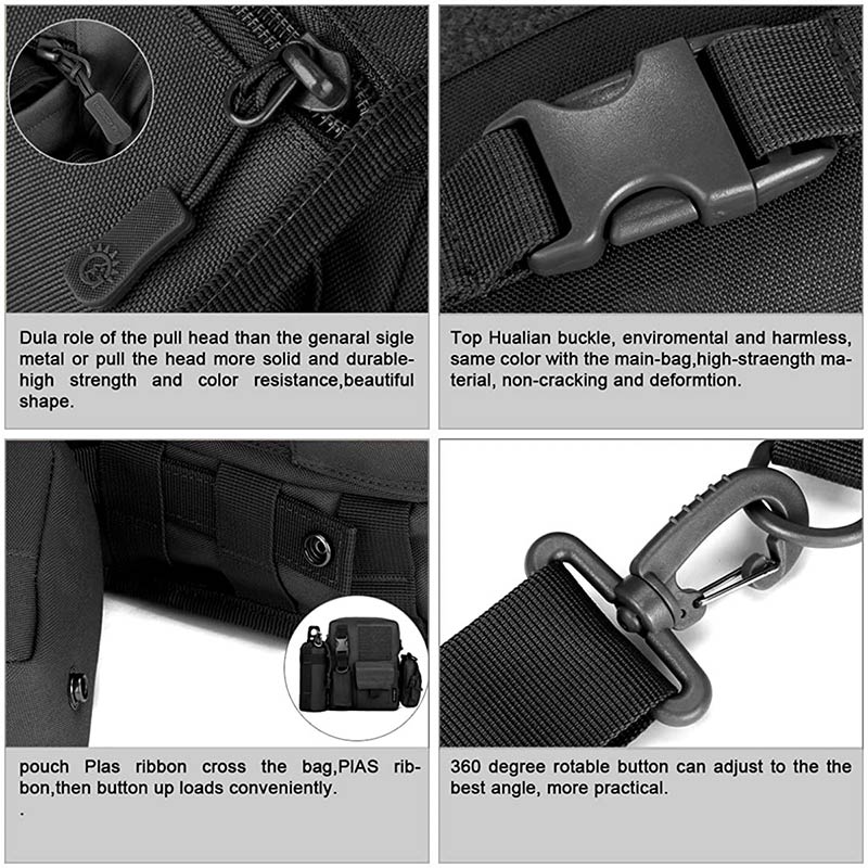 Waterproof Casual Outdoor Messenger Bag for Men – Adjustable Strap, Zipper Closure - VOTVO