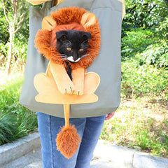 Pet Carrier for Small Animals - Travel Canvas Shoulder Bag with Cute Lion Design - VOTVO