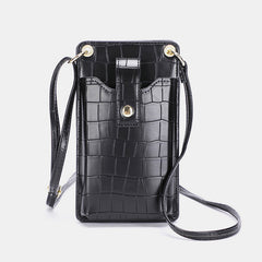 Leather Crossbody Phone Bag with Card Slots for Women – Compact Purse with Adjustable Strap