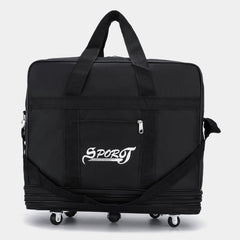 Multifunctional Large Capacity Rolling Tote Crossbody Handbag for Travel – Versatile Nylon Tote Bag