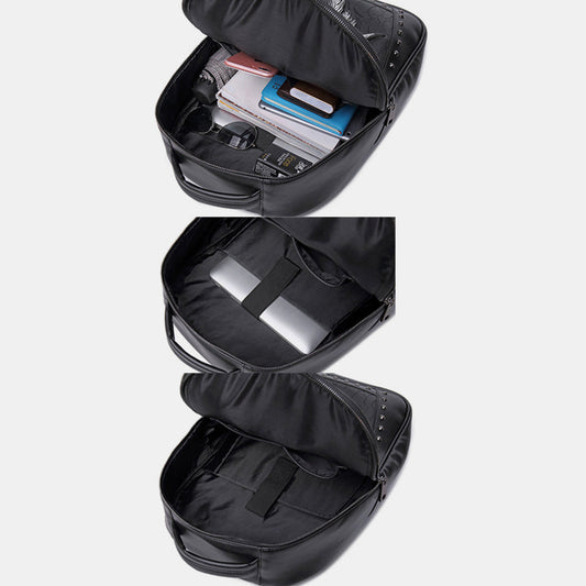 Laptop-Rucksack im 3D-Eulen-Design – Wasserdichter College- und Schulrucksack aus PU-Leder für Reisen, Sport und den täglichen Gebrauch