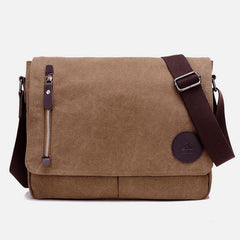 Canvas Messenger Bag for Men Travel Satchel Water Resistant Crossbody Bag - VOTVO