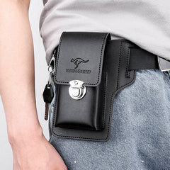 Leder-Handytasche für Gürtel, universelle Smartphone-Holster-Hüfttasche