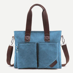 Unisex Canvas Shoulder Bag – Retro Casual Handbag & Work Tote