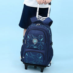 Rolling Wheels Backpack for Teens & Students – Multifunctional Travel Bookbag with Adjustable Straps - VOTVO