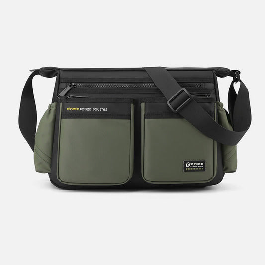 Klassische Reisetasche für Herren – Robustes Nylon, große Umhängetasche
