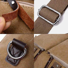 Lässige Canvas-Laptoptasche für Damen und Herren – Arbeitshandtasche mit verstellbarem Riemen