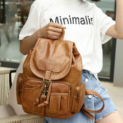 Vegan Leather Backpack for Women – Vintage Casual Daypack Purse for Ladies & Girls - VOTVO