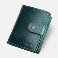 RFID GenuineLeather Multi - Card Buckle Wallet - VOTVO