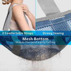 Large Capacity Beach Bag for Holiday Travel – Portable Mesh Shoulder Bag