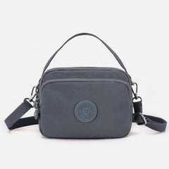 Small Nylon Crossbody Bag for Women – Triple Compartment Travel Purse