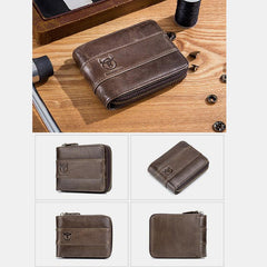 RFID Antimagnetic Vintage Genuine Leather Wallet - VOTVO