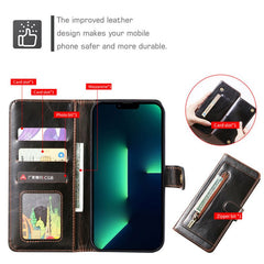 Wallet Case for iPhone - PU Leather Durable Phone Case with Card Slot - VOTVO