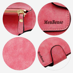 Small Wallet for Women – Multi-Slot Bifold Wallet with Zipper Pocket & ID Window