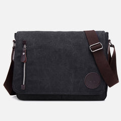 Canvas Messenger Bag for Men Travel Satchel Water Resistant Crossbody Bag - VOTVO