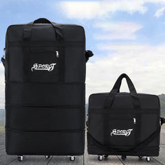 Multifunctional Large Capacity Rolling Tote Crossbody Handbag for Travel – Versatile Nylon Tote Bag