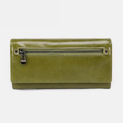 Genuine Leather RFID Vintage Wallet for Women