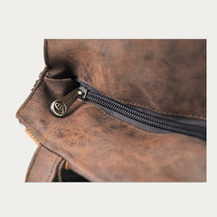 Top-Handle Bag for Women - Ethnic Style Printed Canvas Handbag