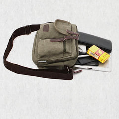 Retro Men’s Canvas Messenger Bag – Casual Crossbody Shoulder Purse