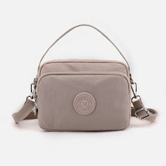 Small Nylon Crossbody Bag for Women – Triple Compartment Travel Purse