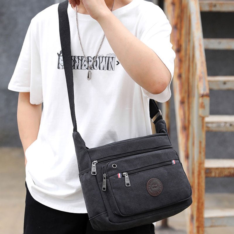 Vintage Canvas Messenger Bag – Large Capacity Shoulder Bag for Daily Use - VOTVO