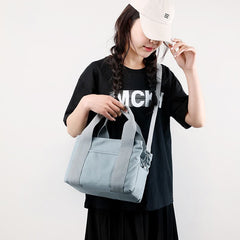 Solid Color Small Tote Triple Compartment Large Crossbody Canvas Purse - VOTVO