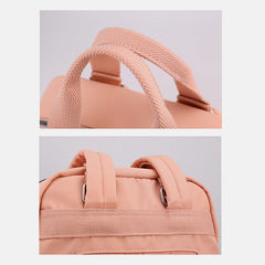 Lightweight Embossed Embroidery Backpack with USB Charging Port – Perfect for Women on the Go