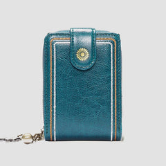 Genuine Leather RFID Multi-Slots Wallet Purse for Women