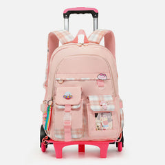 School Backpack for Kids – Cute Pattern Rolling Backpack with Adjustable Straps