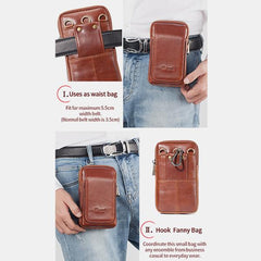 Genuine Leather Waist Bag – Multifunctional Messenger & Shoulder Bag for Men - VOTVO