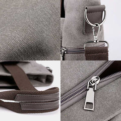 Multi-Pocket Canvas Handbag for Women - Durable, Roomy Shoulder Tote & Crossbody Bag