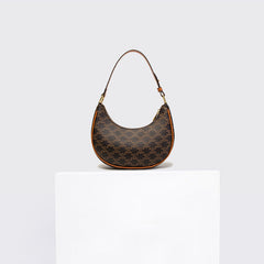 Retro Mini Dumpling Shoulder Bag – Classic PU Leather Clutch Handbag with Zipper Closure